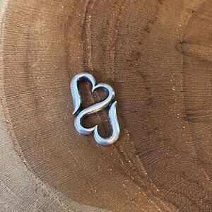 James Avery Heart to Heart Charm, Sterling Silver